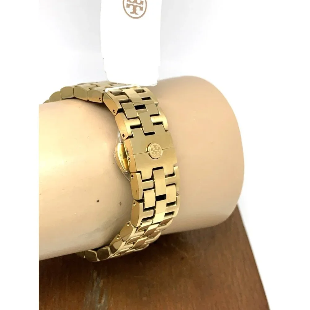 Tory Burch Women's Watch TBW1053 Quartz Cream Dial Gold Stainless Steel 34mm